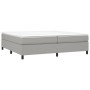 Cama box spring con colchón tela gris claro 200x200 cm de vidaXL, Camas y somieres - Ref: Foro24-3144447, Precio: 586,72 €, D...