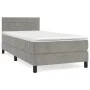 Box spring bed with light gray velvet mattress 80x200 cm by vidaXL, Beds and slatted bases - Ref: Foro24-3141329, Price: 278,...