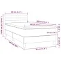 Box spring bed with light gray velvet mattress 80x200 cm by vidaXL, Beds and slatted bases - Ref: Foro24-3141329, Price: 278,...