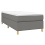 Box spring bed with dark gray fabric mattress 90x190 cm by vidaXL, Beds and slatted bases - Ref: Foro24-3144483, Price: 267,3...