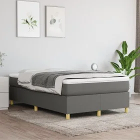 Box spring bed with dark gray fabric mattress 120x200 cm by vidaXL, Beds and slatted bases - Ref: Foro24-3144507, Price: 340,...