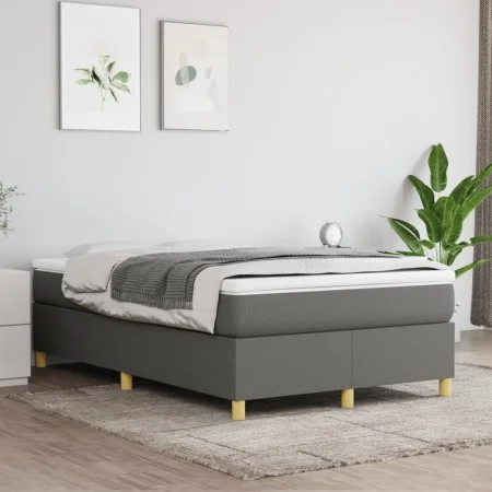 Box spring bed with dark gray fabric mattress 120x200 cm by vidaXL, Beds and slatted bases - Ref: Foro24-3144507, Price: 340,...