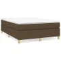 Box spring bed with dark brown fabric mattress 140x190 cm by vidaXL, Beds and slatted bases - Ref: Foro24-3144517, Price: 404...