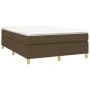 Box spring bed with dark brown fabric mattress 140x190 cm by vidaXL, Beds and slatted bases - Ref: Foro24-3144517, Price: 404...