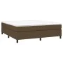 Box spring bed with dark brown fabric mattress 180x200 cm by vidaXL, Beds and slatted bases - Ref: Foro24-3144442, Price: 497...