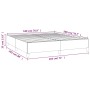 Cama box spring con colchón tela marrón oscuro 180x200 cm de vidaXL, Camas y somieres - Ref: Foro24-3144442, Precio: 507,18 €...