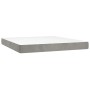 Boxspringbett mit hellgrauer Samtmatratze 160x200 cm von vidaXL, Betten und Lattenroste - Ref: Foro24-3141551, Preis: 482,83 ...