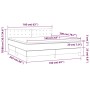 Boxspringbett mit hellgrauer Samtmatratze 160x200 cm von vidaXL, Betten und Lattenroste - Ref: Foro24-3141551, Preis: 482,83 ...
