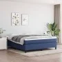 Box spring bed with blue fabric mattress 160x200 cm by vidaXL, Beds and slatted bases - Ref: Foro24-3144437, Price: 435,93 €,...
