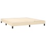 Box spring bed with cream fabric mattress 160x200 cm by vidaXL, Beds and slatted bases - Ref: Foro24-3144090, Price: 450,59 €...