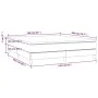 Box spring bed with cream fabric mattress 160x200 cm by vidaXL, Beds and slatted bases - Ref: Foro24-3144090, Price: 440,91 €...
