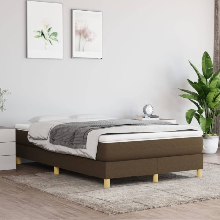 Box spring bed with dark brown fabric mattress 120x200 cm by vidaXL, Beds and slatted bases - Ref: Foro24-3144162, Price: 342...