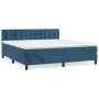Box spring bed with dark blue velvet mattress 180x200 cm by vidaXL, Beds and slatted bases - Ref: Foro24-3141561, Price: 564,...