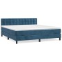 Boxspringbett mit dunkelblauer Samtmatratze 180x200 cm von vidaXL, Betten und Lattenroste - Ref: Foro24-3141561, Preis: 542,5...