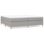 Box spring bed with light gray fabric mattress 200x200 cm by vidaXL, Beds and slatted bases - Ref: Foro24-3144546, Price: 531...