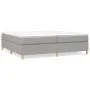Box spring bed with light gray fabric mattress 200x200 cm by vidaXL, Beds and slatted bases - Ref: Foro24-3144546, Price: 532...