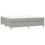 Box spring bed with light gray fabric mattress 200x200 cm by vidaXL, Beds and slatted bases - Ref: Foro24-3144546, Price: 531...