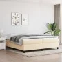 Cama box spring con colchón tela color crema 200x200 cm de vidaXL, Camas y somieres - Ref: Foro24-3144452, Precio: 499,49 €, ...
