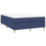 Box spring bed with blue fabric mattress 140x200 cm by vidaXL, Beds and slatted bases - Ref: Foro24-3144528, Price: 396,38 €,...