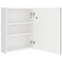 Armario de baño con espejo LED blanco brillante 50x14x60 cm