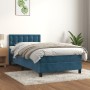 Cama box spring con colchón terciopelo azul oscuro 90x200 cm de vidaXL, Camas y somieres - Ref: Foro24-3141525, Precio: 306,3...
