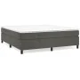 Box spring bed with dark gray velvet mattress 160x200 cm by vidaXL, Beds and slatted bases - Ref: Foro24-3144688, Price: 403,...