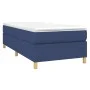 Box spring bed with blue fabric mattress 100x200 cm by vidaXL, Beds and slatted bases - Ref: Foro24-3144504, Price: 282,21 €,...