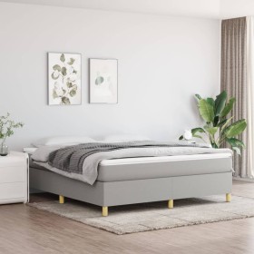 Boxspringbett mit hellgrauer Stoffmatratze 180x200 cm von vidaXL, Betten und Lattenroste - Ref: Foro24-3144538, Preis: 520,48...