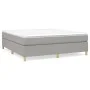 Cama box spring con colchón tela gris claro 180x200 cm de vidaXL, Camas y somieres - Ref: Foro24-3144538, Precio: 529,57 €, D...