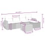 Set de muebles de jardín 6 pzas y cojines ratán sintético gris