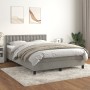 Boxspringbett mit hellgrauer Samtmatratze 140x200 cm von vidaXL, Betten und Lattenroste - Ref: Foro24-3141545, Preis: 457,32 ...
