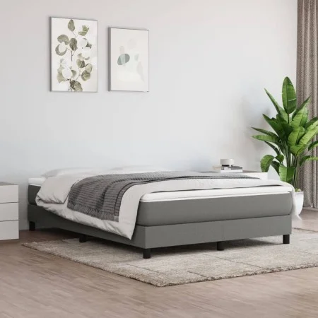 Box spring bed with dark gray fabric mattress 140x200 cm by vidaXL, Beds and slatted bases - Ref: Foro24-3144078, Price: 375,...