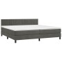 Cama box spring con colchón terciopelo gris oscuro 200x200 cm de vidaXL, Camas y somieres - Ref: Foro24-3141444, Precio: 559,...