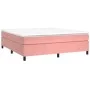 Cama box spring con colchón terciopelo rosa 180x200 cm de vidaXL, Camas y somieres - Ref: Foro24-3144698, Precio: 458,77 €, D...