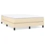 Box spring bed with cream fabric mattress 140x200 cm by vidaXL, Beds and slatted bases - Ref: Foro24-3144082, Price: 382,86 €...