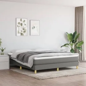 Box spring bed with dark gray fabric mattress 180x200 cm by vidaXL, Beds and slatted bases - Ref: Foro24-3144192, Price: 525,...