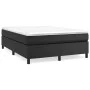Box spring bed with black synthetic leather mattress 140x200cm by vidaXL, Beds and slatted bases - Ref: Foro24-3144608, Price...