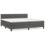 Box spring bed with dark gray velvet mattress 200x200 cm by vidaXL, Beds and slatted bases - Ref: Foro24-3141504, Price: 547,...