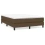 Box spring bed with dark brown fabric mattress 160x200 cm by vidaXL, Beds and slatted bases - Ref: Foro24-3144088, Price: 437...