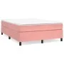 Boxspringbett mit rosa Samtmatratze 140x190 cm von vidaXL, Betten und Lattenroste - Ref: Foro24-3144680, Preis: 397,67 €, Rab...