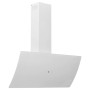 Campana extractora de pared acero vidrio templado blanco 90 cm