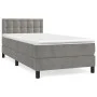 Box spring bed with light gray velvet mattress 80x200 cm by vidaXL, Beds and slatted bases - Ref: Foro24-3141509, Price: 262,...