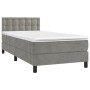 Boxspringbett mit hellgrauer Samtmatratze 80x200 cm von vidaXL, Betten und Lattenroste - Ref: Foro24-3141509, Preis: 266,85 €...