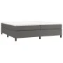 Cama box spring con colchón cuero sintético gris 200x200 cm de vidaXL, Camas y somieres - Ref: Foro24-3144630, Precio: 580,72...
