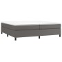 Cama box spring con colchón cuero sintético gris 200x200 cm de vidaXL, Camas y somieres - Ref: Foro24-3144630, Precio: 558,56...