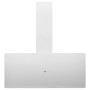 Campana extractora de pared acero vidrio templado blanco 90 cm