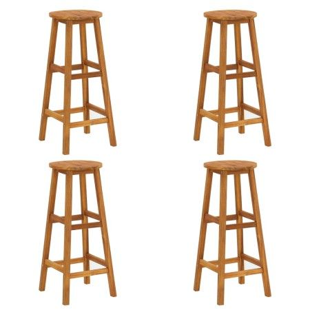 Taburetes de cocina 4 unidades madera maciza de acacia