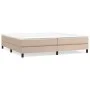 Box spring bed with cappuccino synthetic leather mattress 200x200cm by vidaXL, Beds and slatted bases - Ref: Foro24-3144284, ...