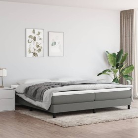 Box spring bed with dark gray fabric mattress 200x200 cm by vidaXL, Beds and slatted bases - Ref: Foro24-3144102, Price: 518,...