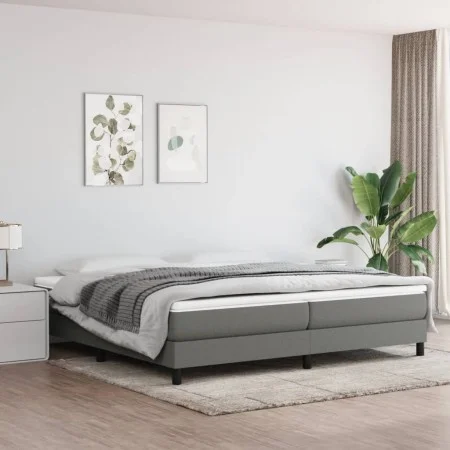 Box spring bed with dark gray fabric mattress 200x200 cm by vidaXL, Beds and slatted bases - Ref: Foro24-3144102, Price: 524,...